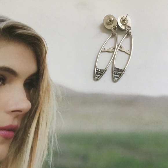 Mosaic Smith (Etsy) Artisan Crafted Larimar & Sterling Silver Earrings: NWOT! - Picture 5 of 6